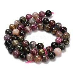 Натуральные разноцветные бусины турмалина G-C259-B05-8mm