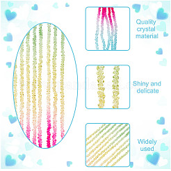 10 нити прозрачных стеклянных бусин&nbsp;GLAA-HY0001-38B