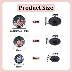 36 шт. 3 стиля литые кнопки&nbsp;FIND-OC0013-17