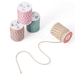 4 Rolle 4 Farben 4-fädige Polycotton-Kordel mit Metallicfaden&nbsp;OCOR-TA0003-33C