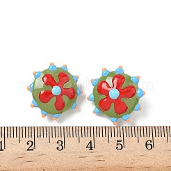 Peinture cuite perles d'émail en verre&nbsp;LAMP-S080-03E