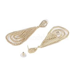 Латунные микро проложить серьги стержня кубического циркония EJEW-B046-13G