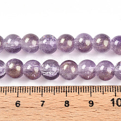 Прозрачный хрустят нити стеклянной бусины GLAA-T025-8mm-02E