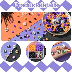 Хэллоуин тема DIY растягивающиеся браслеты комплекты украшений DIY-YW0010-03