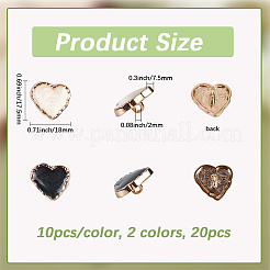 20 шт. 2-х цветные металлические кнопки с эмалевым сплавом FIND-GF0008-18