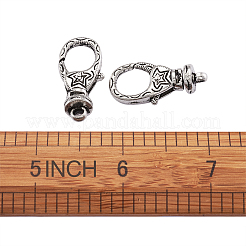 Тибетском стиле сплава омаров коготь застежками&nbsp;TIBE-KS0001-06AS