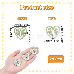 Bottoni a forma di cuore in stoffa&nbsp;DIY-WH0622-411B