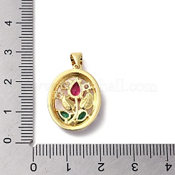 Реечное покрытие латунь микро паве красочные эмалированные подвески с кубическим цирконием KK-G488-15G