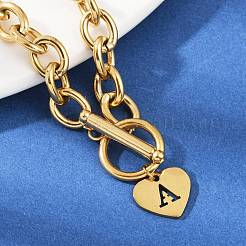 Браслеты с подвесками из нержавеющей стали 304 золотистого цвета&nbsp;NJEW-K284-01G-A