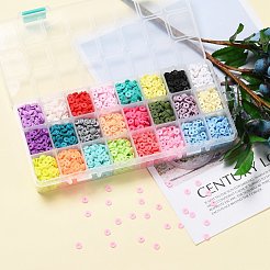 Perle di argilla polimerica fatte a mano da 240g 24 colori&nbsp;CLAY-JP0001-09-6mm