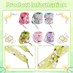 6 пара двухцветных шнурков из полиэстера&nbsp;AJEW-SP0003-13