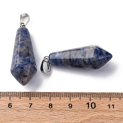 Натуральные содалитовые остроконечные подвески&nbsp;G-I314-02P-05A