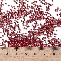 MIYUKIラウンドロカイユビーズ  日本製シードビーズ  15/0  （rr426)不透明な赤い光沢  15/0  1.5mm  穴：0.7mm  約27777個/50g&nbsp;SEED-X0056-RR0426