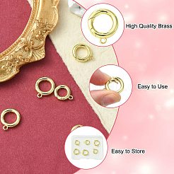 6 шт. 2 стиля стоечные застежки с пружинным затвором из латуни&nbsp;KK-CJ0002-61
