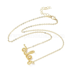 Латунные ожерелья с подвесками в виде змеи для женщин&nbsp;LS-NJEW-U041-01G