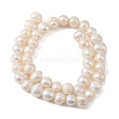 Fili di perle di perle d'acqua dolce coltivate naturali&nbsp;PEAR-L034-17A