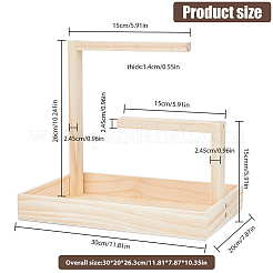 Прямоугольные деревянные витрины для ювелирных изделий ODIS-WH0329-34A