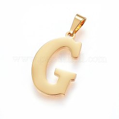 304ステンレススチールペンダントとスタッドピアスジュエリーセット  アルファベット  文字.g  20~23x13~19x1.5mm  穴：6x3mm  6~10x6~9x1mm  ピン：0.8mm&nbsp;SJEW-P099-07G