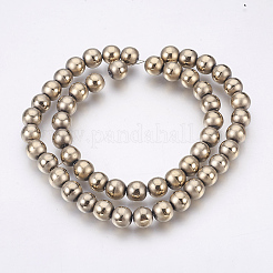 Electroplate non magnetici ematite sintetico fili di perline&nbsp;G-F585-C04-8mm