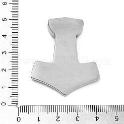 バイキング 304 ステンレススチールペンダント  ミョルニル トール ハンマー チャーム  アンティークシルバー  44.5x36x7.5mm  穴：4.5mm&nbsp;STAS-N105-04K-AS