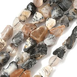 Необработанные грубые натуральные африканские черные опаловые бусины нити G-M453-D02