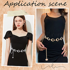 2 шт. 2-х цветные цепные ремни из сплава&nbsp;AJEW-GF0009-21A