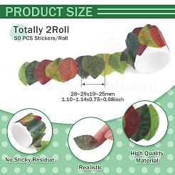 Adesivi in nastro di carta con foglie autunnali per la creazione di biglietti&nbsp;DIY-TAC0032-23D