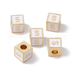 Cremagliera smalto perle di ottone placcatura&nbsp;KK-B060-04G-04S