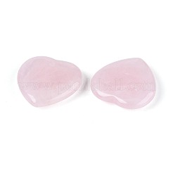 天然石ローズクォーツペンダント  ハートチャーム  33.5~34.5x34.5~35x9~10mm  穴：2.2~2.8mm&nbsp;G-Q601-11B