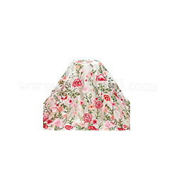 Tessuto in poliestere ricamato con motivo floreale da 1 metro&nbsp;AJEW-WH0314-473A