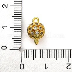 Verbindungsanhänger mit Mikropavé aus Messing mit durchsichtigen Zirkonia-Steinen&nbsp;KK-A230-06B-G