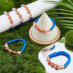 24шт полимерная глина бусины хейши эластичные браслеты BJEW-DC00017