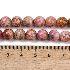 Природные родонит бисер нитей G-G206-A02-8mm