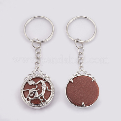 Synthetischer goldstone keychain&nbsp;KEYC-P041-C04