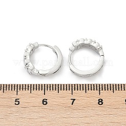 Серьги-кольца из латуни с прозрачным фианитом EJEW-Q016-05P