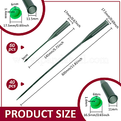 100 шт. 2 вида пластиковых удлиняющихся трубок для воды с колпачками&nbsp;AJEW-FG0005-26