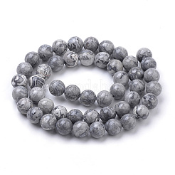 Натуральный камень-карта / камень пикассо / нити из бисера пикассо G-S259-09-8mm