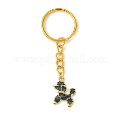 合金エナメル ペンダント キーチェーン  鉄のリング付き  犬と猫と魚の骨  ゴールドカラー  7.3~7.5cm&nbsp;KEYC-JKC00568