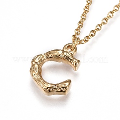 Ожерелья с подвесками из нержавеющей стали 304 NJEW-I108-12G