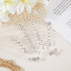 6 шт. 3 стиля манжеты из сплава для волос OHAR-SC0001-11B