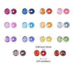 450шт 15 цвета прозрачные акриловые бусины&nbsp;TACR-CJ0001-31