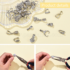 30 шт. 10 стиля латунных подвесных держателей для ледоруба&nbsp;KK-YW0003-64