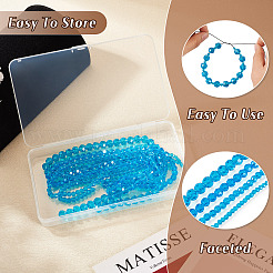 4 нить 4 вида прозрачных стеклянных бусин&nbsp;GLAA-TA0002-61