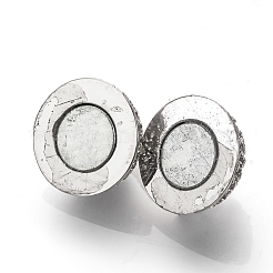 Магнитные застежки из латуни с цирконием и микропаве с петлями ZIRC-S058-04P-12mm