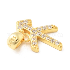 925 подвеска из стерлингового серебра с микропаве из прозрачных кубических цирконий STER-Z012-06G-11