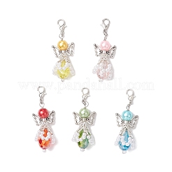 Ангел ручной работы стеклянные бусины с жемчугом подвески украшения HJEW-JM03403