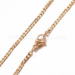 Ожерелья из нержавеющей стали 304 с панцирными цепочками NJEW-P147-05G