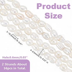 2 нить бусин из натурального культивированного пресноводного жемчуга&nbsp;PEAR-HY0001-08