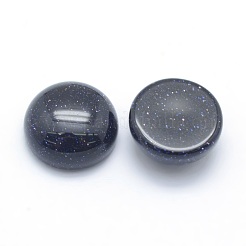 合成ブルーゴールドストーン青金砂石カボション  半円  12x5~6mm&nbsp;G-P393-R22-12MM