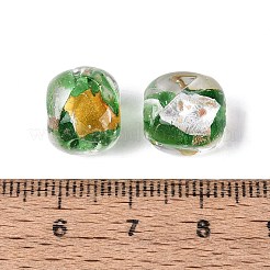 Handgefertigte Gold-und Silberfolie Glasperlen&nbsp;FOIL-Q003-01E